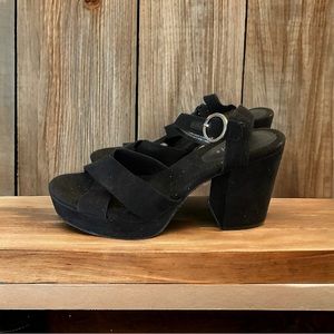 H&M Women Divided Black Heels Size 8.5 Casual Cocktail Party from day to night
